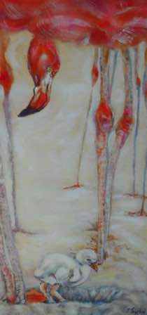Flamingo Nursery
12" x 24"
acrylic on canvas Flamingo Nursery
12" x 24"
acrylic on canvas